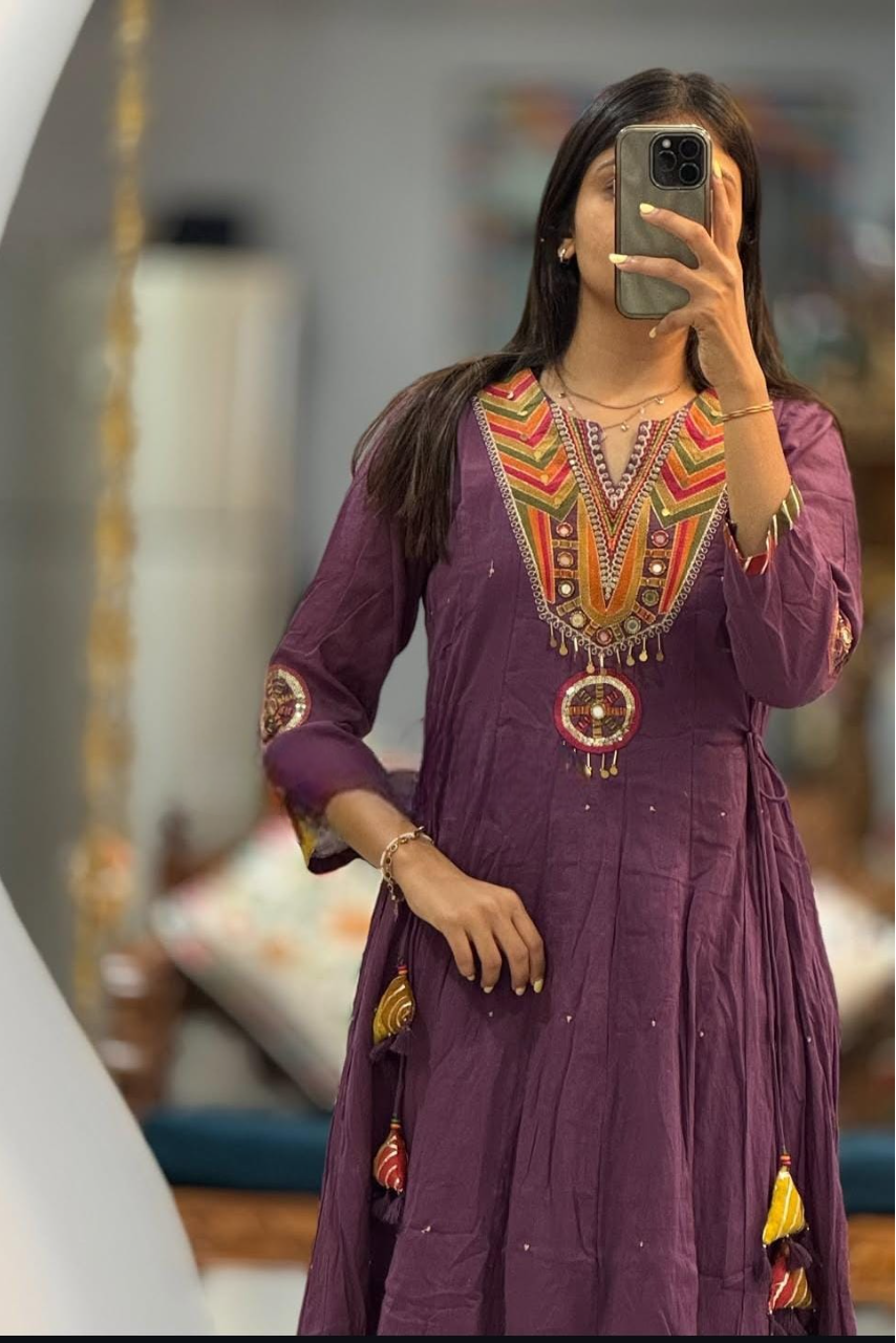 New Launching Cotton Anarkali Suit Set