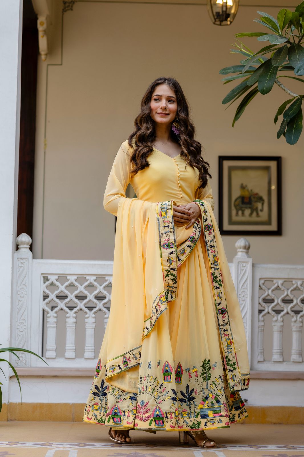 Surmayi Prabha Embroidered Gown Set