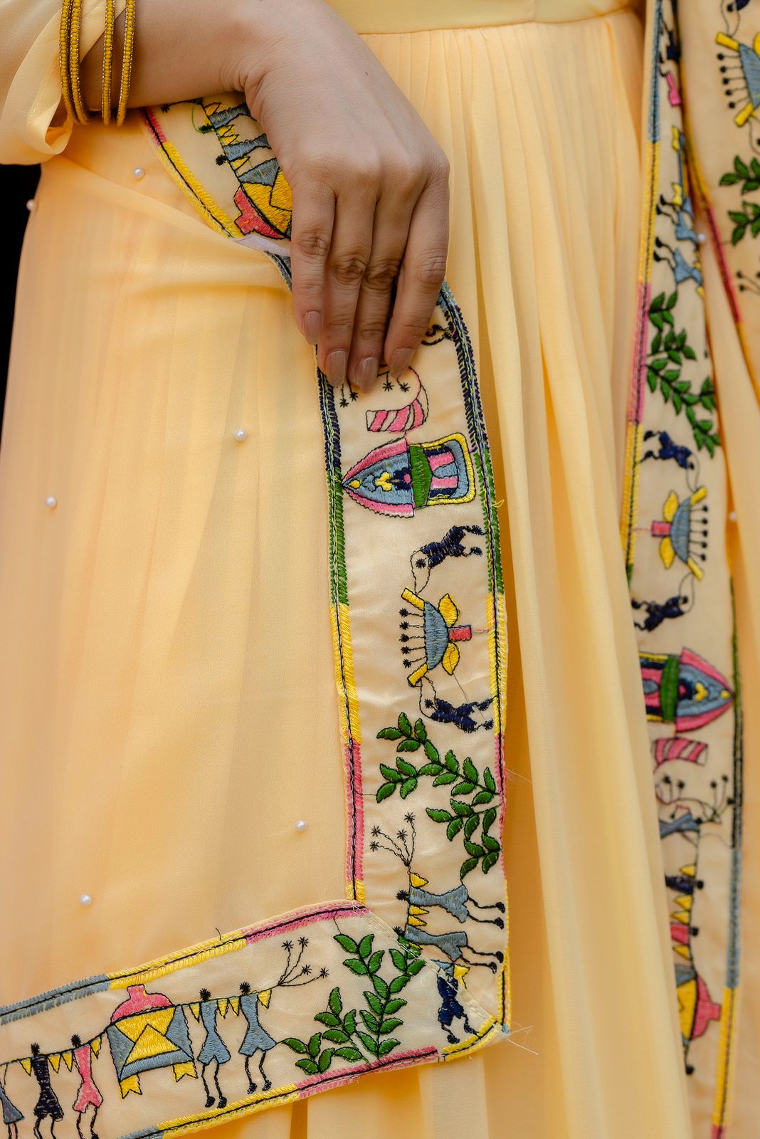 Surmayi Prabha Embroidered Gown Set