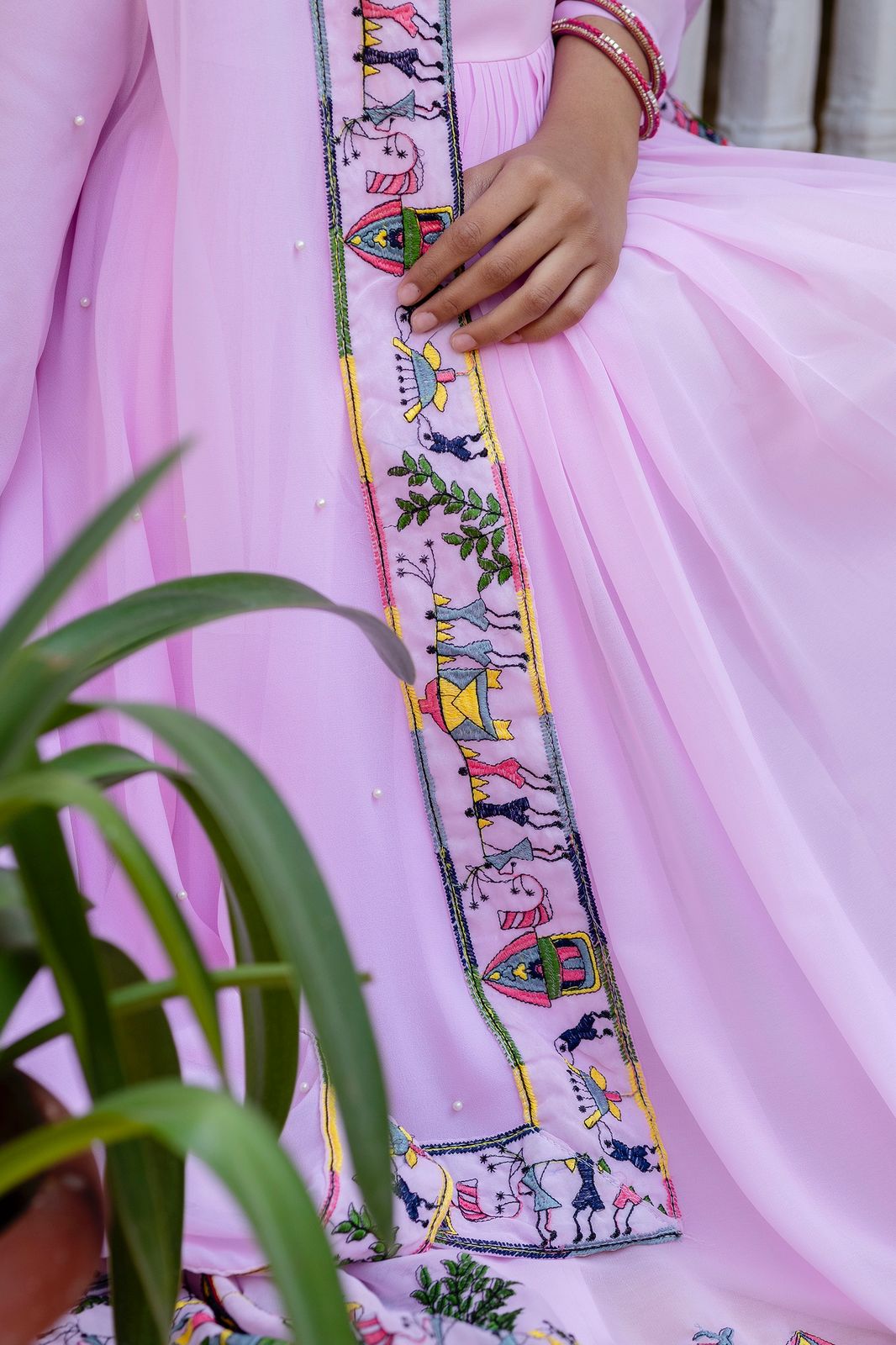 Surmayi Prabha Embroidered Gown Set