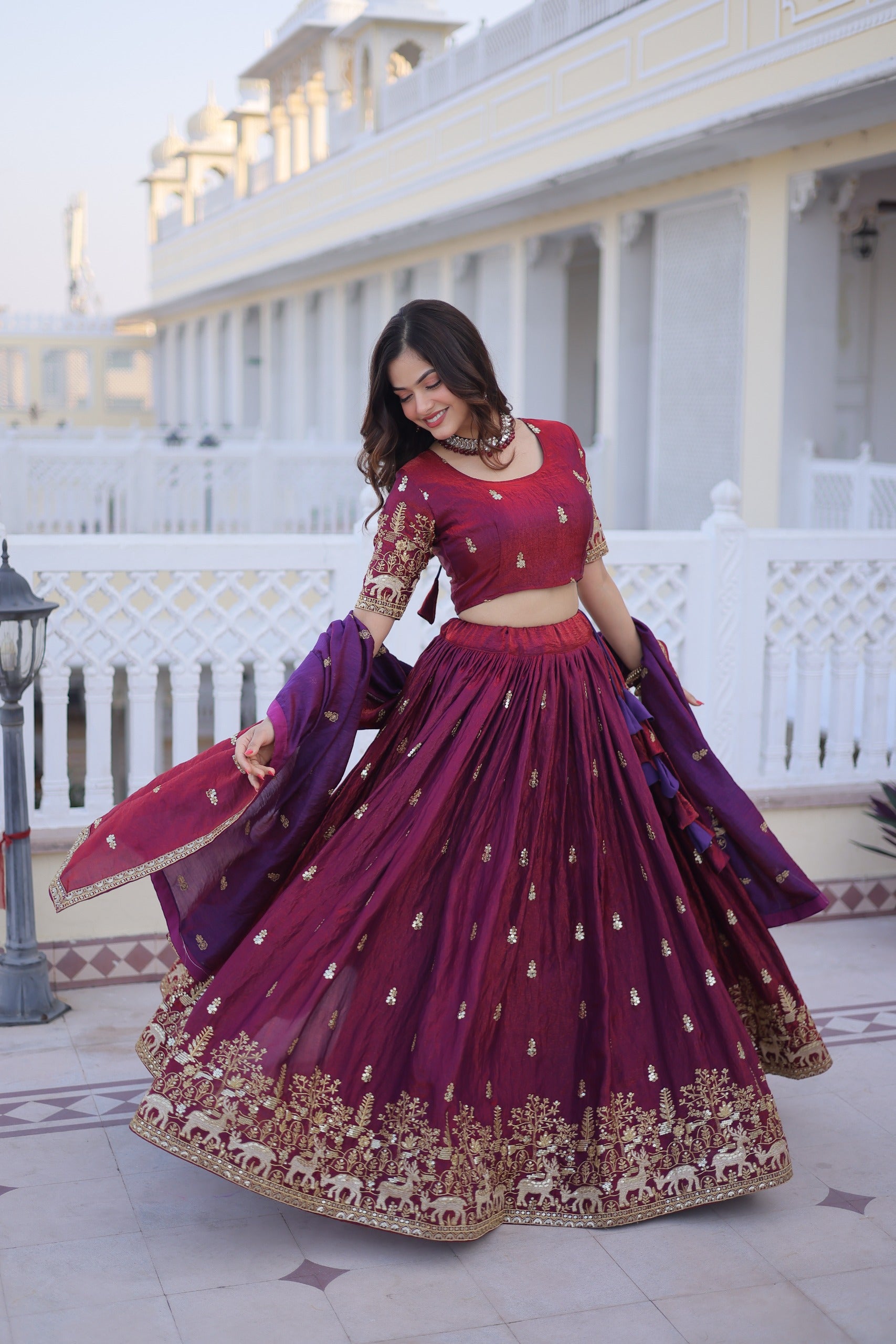 Rudrani Zari Sequin Lehenga Set