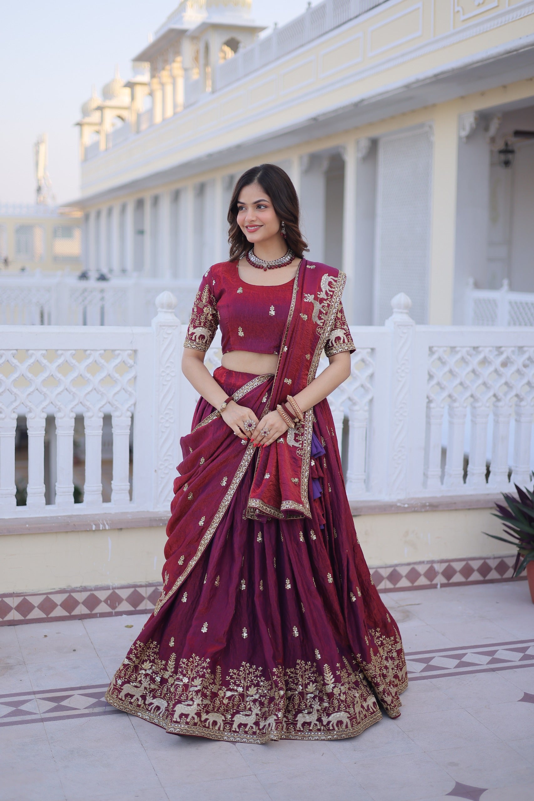 Rudrani Zari Sequin Lehenga Set