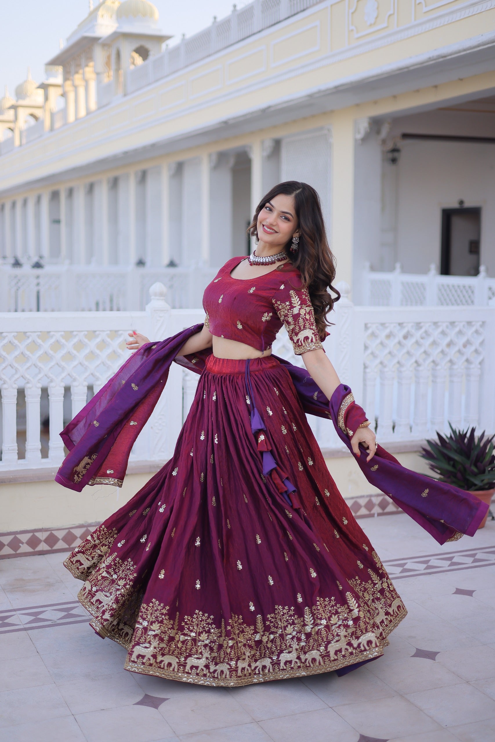 Rudrani Zari Sequin Lehenga Set