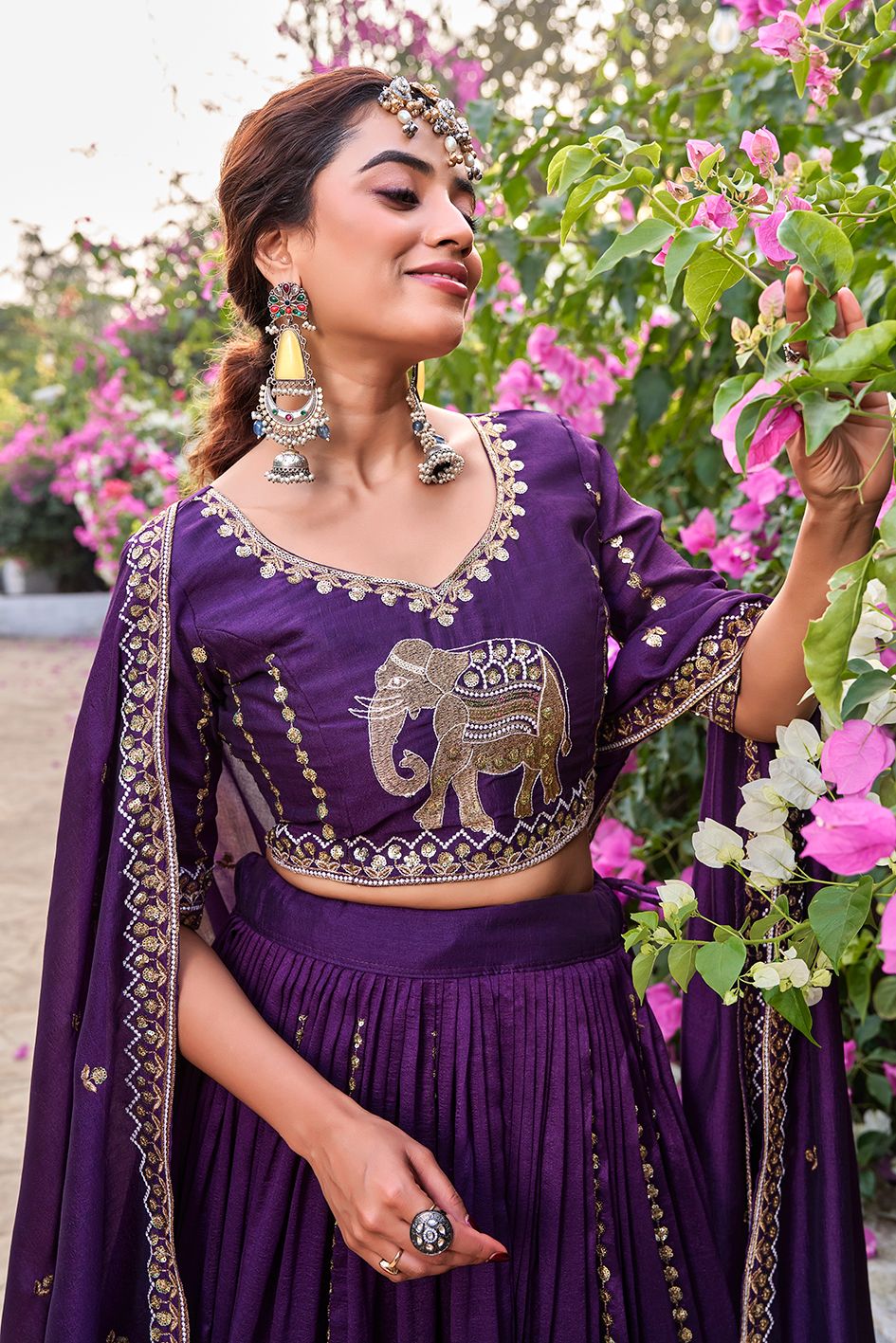 Rajnidhi Vichitra Embroidered Lehenga Choli