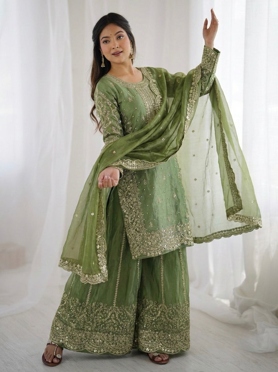 Amethyst Noor Zari Palazzo Set