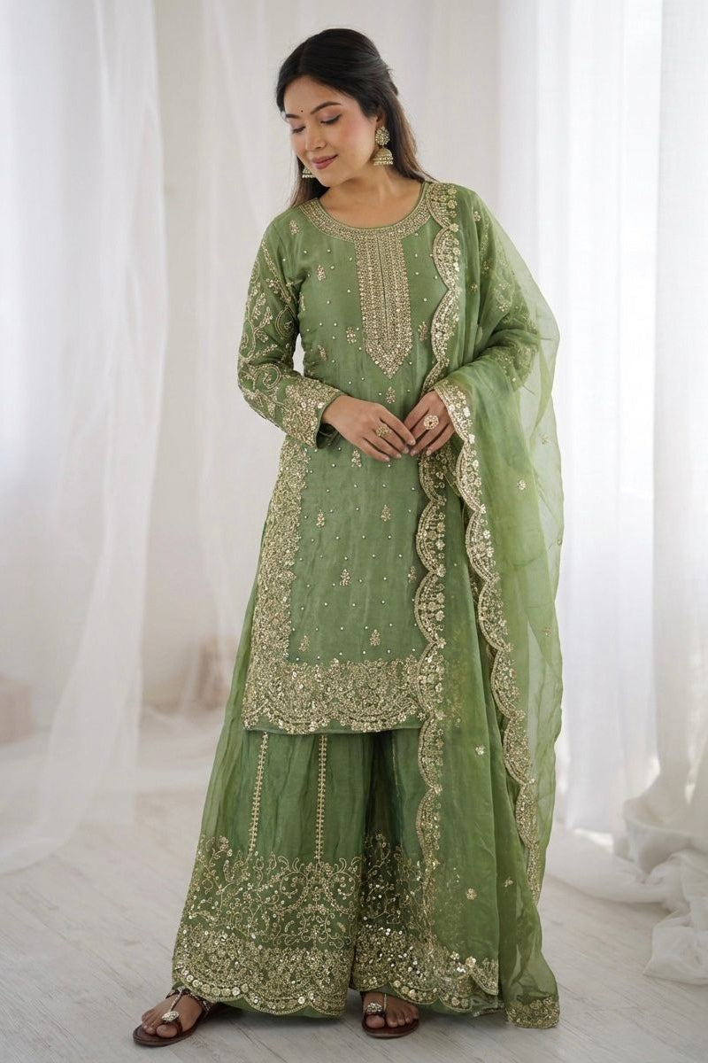 Amethyst Noor Zari Palazzo Set