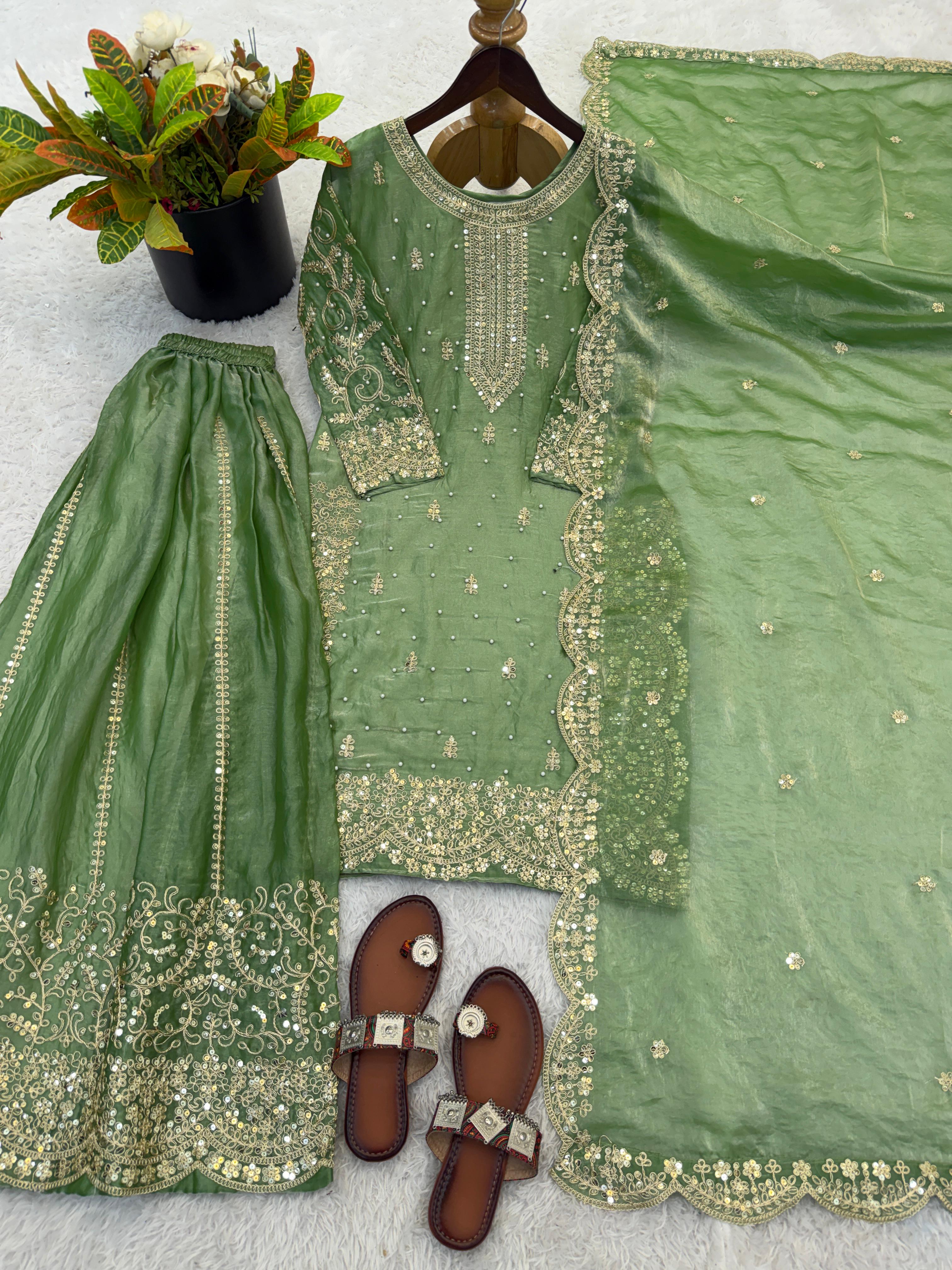 Amethyst Noor Zari Palazzo Set