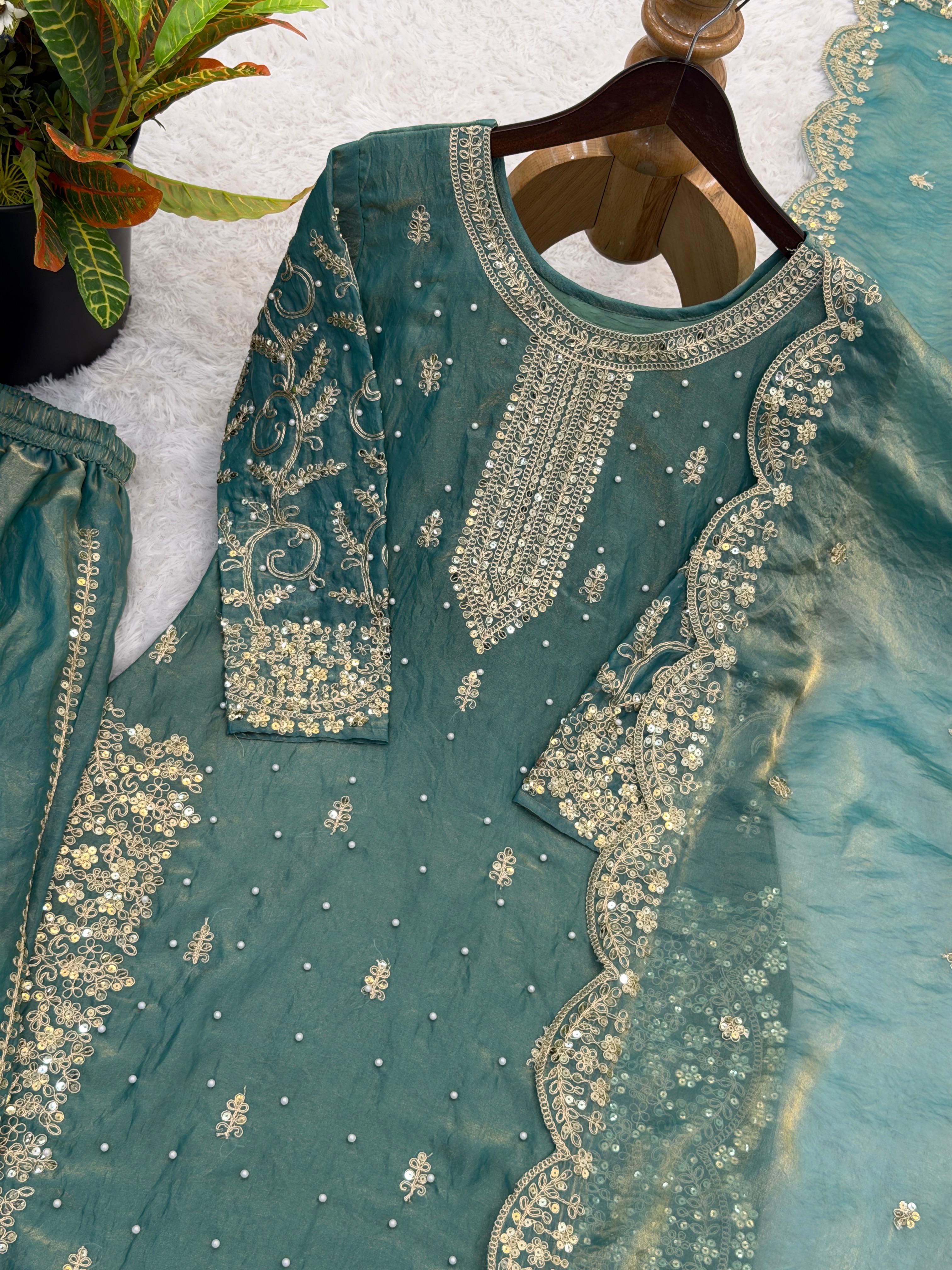 Amethyst Noor Zari Palazzo Set