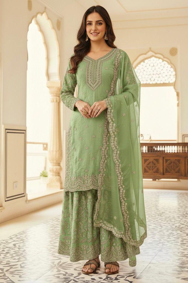 Noor Mahira Midnight Zari Plazo Set