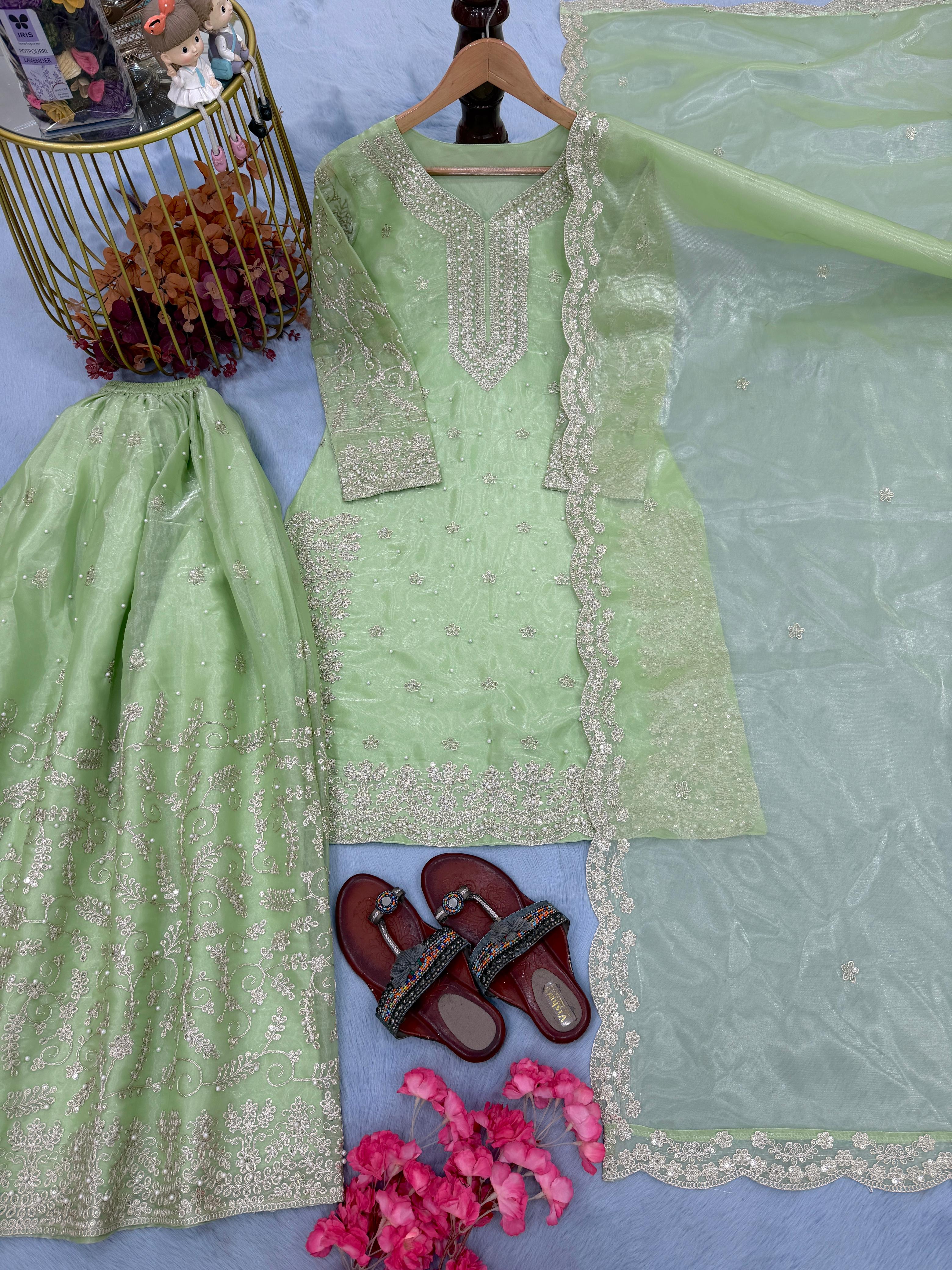Noor Mahira Midnight Zari Plazo Set