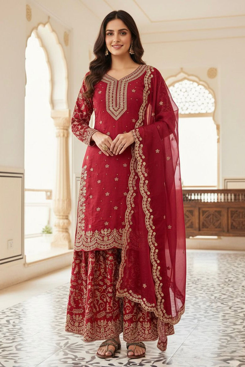 Noor Mahira Midnight Zari Plazo Set