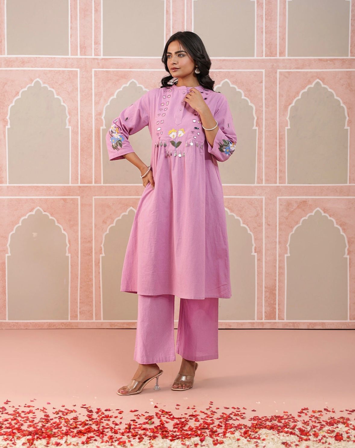 Lavanya Embroidered Cotton Flex Co-Ord Set