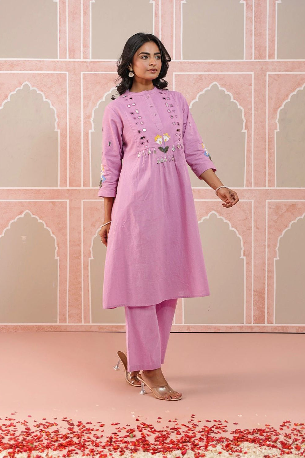 Lavanya Embroidered Cotton Flex Co-Ord Set