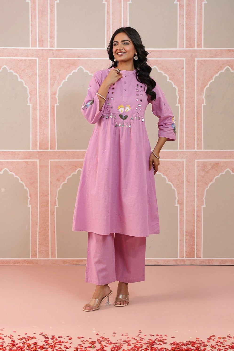 Lavanya Embroidered Cotton Flex Co-Ord Set