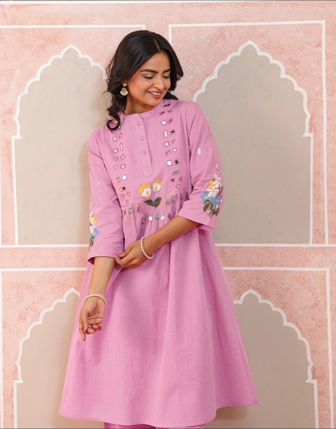 Lavanya Embroidered Cotton Flex Co-Ord Set