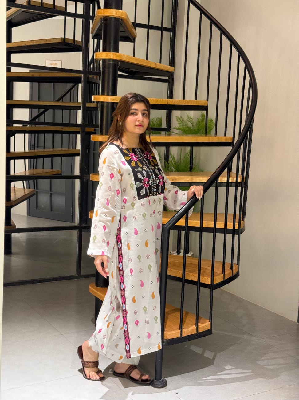New Launch Embroidered Cotton Kurti Palazzo Set