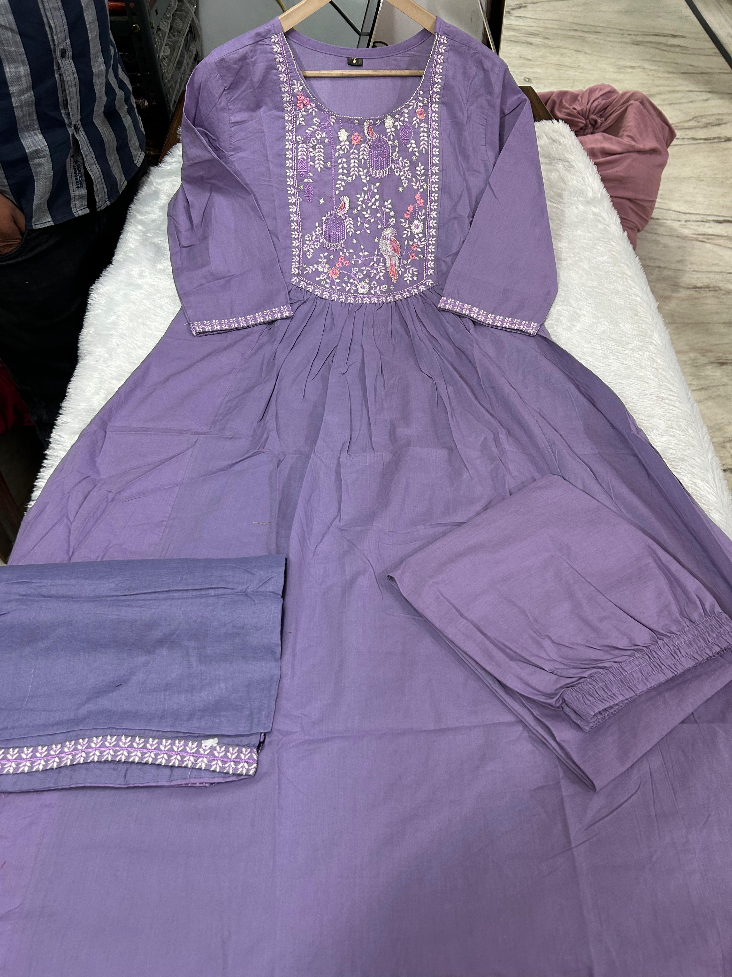 Gulpriya Anarkali Cotton Suit Set