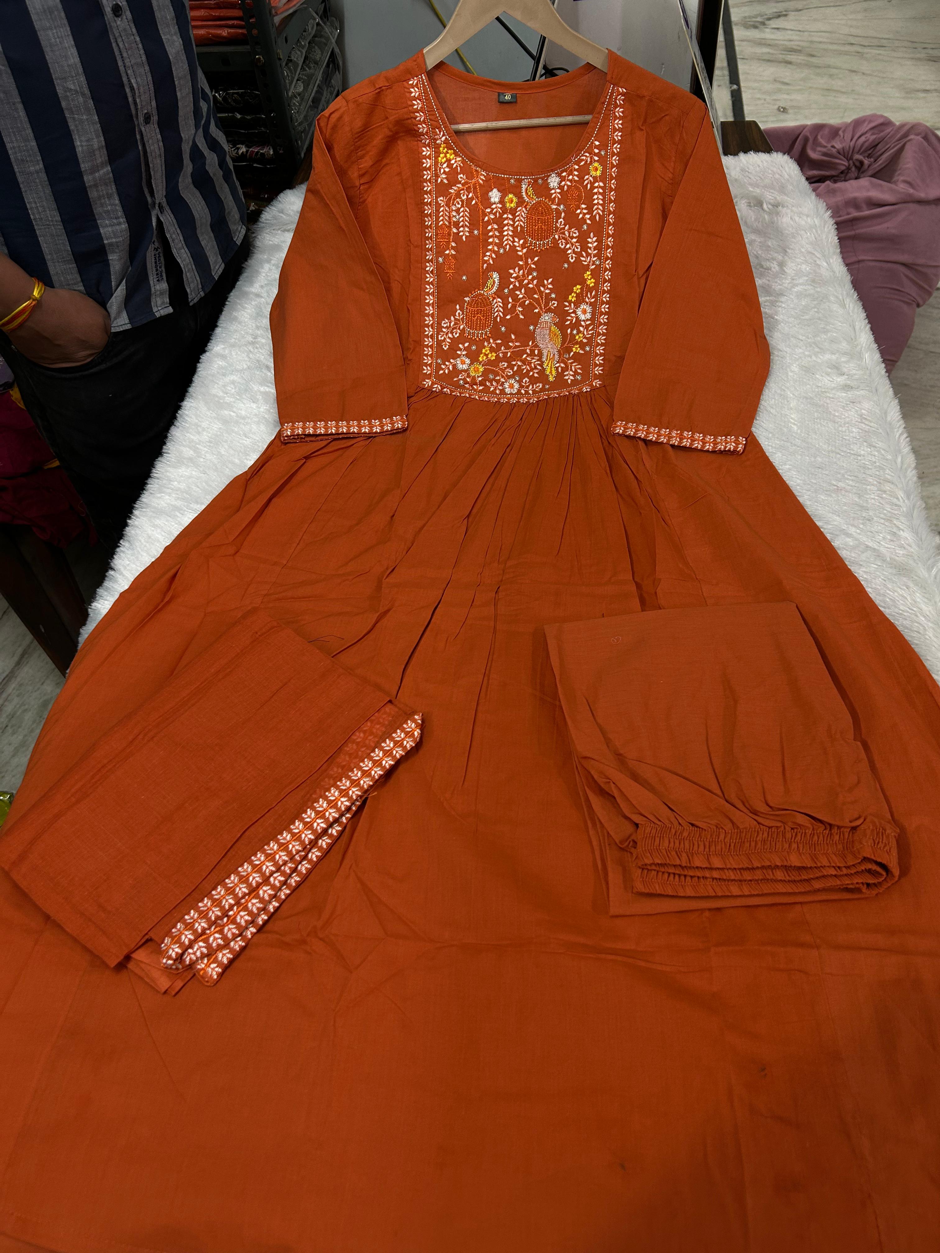 Gulpriya Anarkali Cotton Suit Set