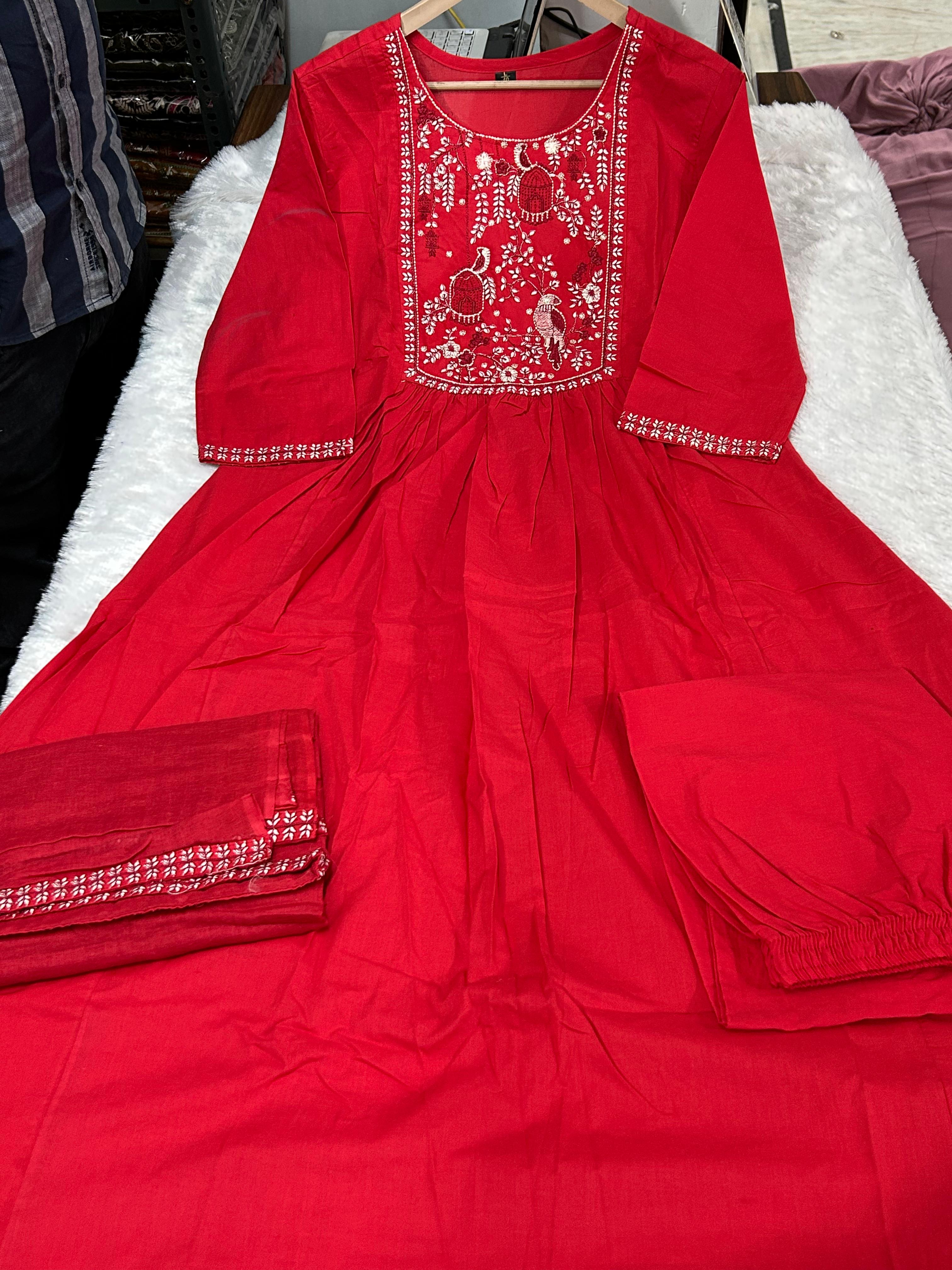 Gulpriya Anarkali Cotton Suit Set