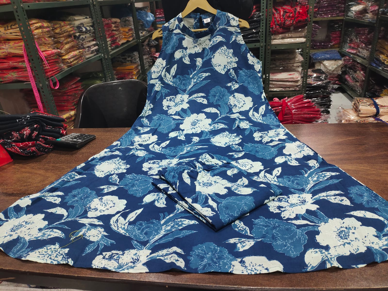 Floral Cotton Kurti Palazzo Co-ord Set