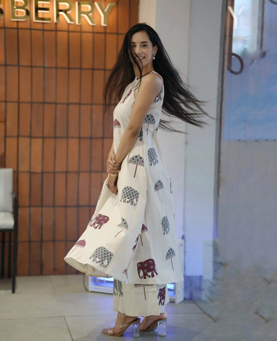 Floral Cotton Kurti Palazzo Co-ord Set