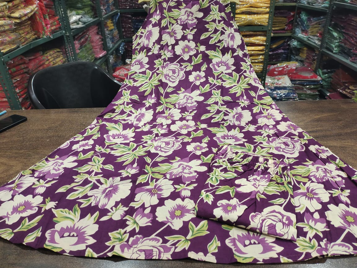 Floral Cotton Kurti Palazzo Co-ord Set