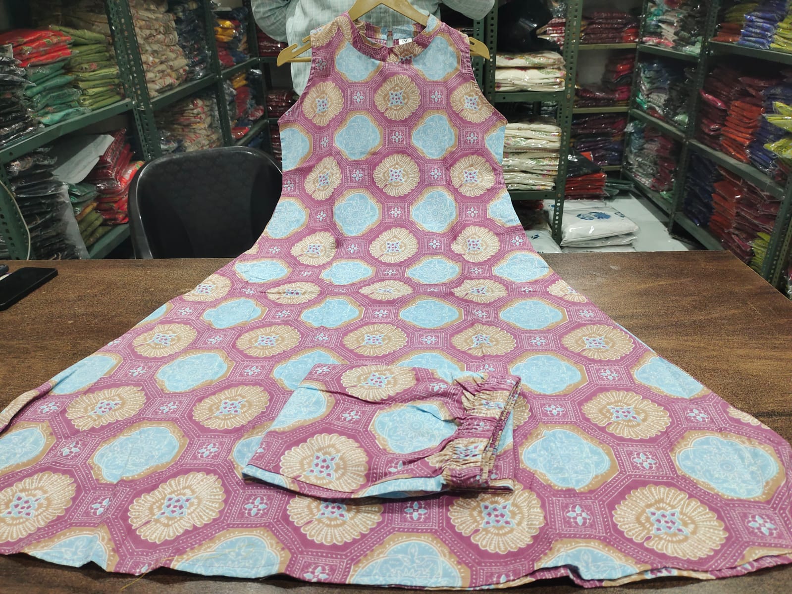 Floral Cotton Kurti Palazzo Co-ord Set