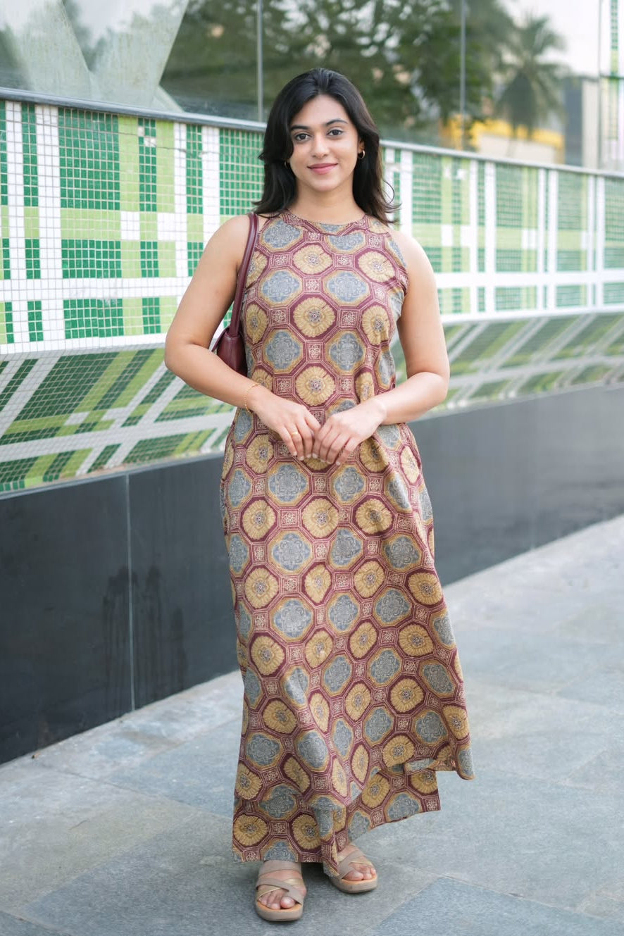 Floral Cotton Kurti Palazzo Co-ord Set