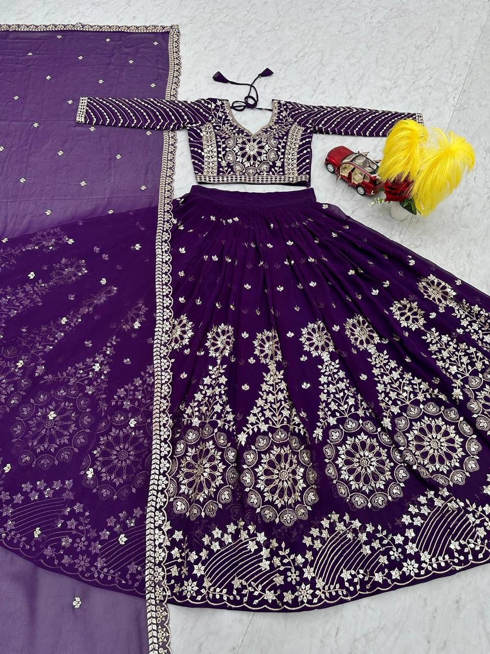 Rajnisha Embroidered Georgette Lehenga Choli Set