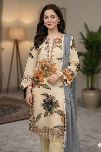 Noorika Printed Muslin Palazzo Suit Set