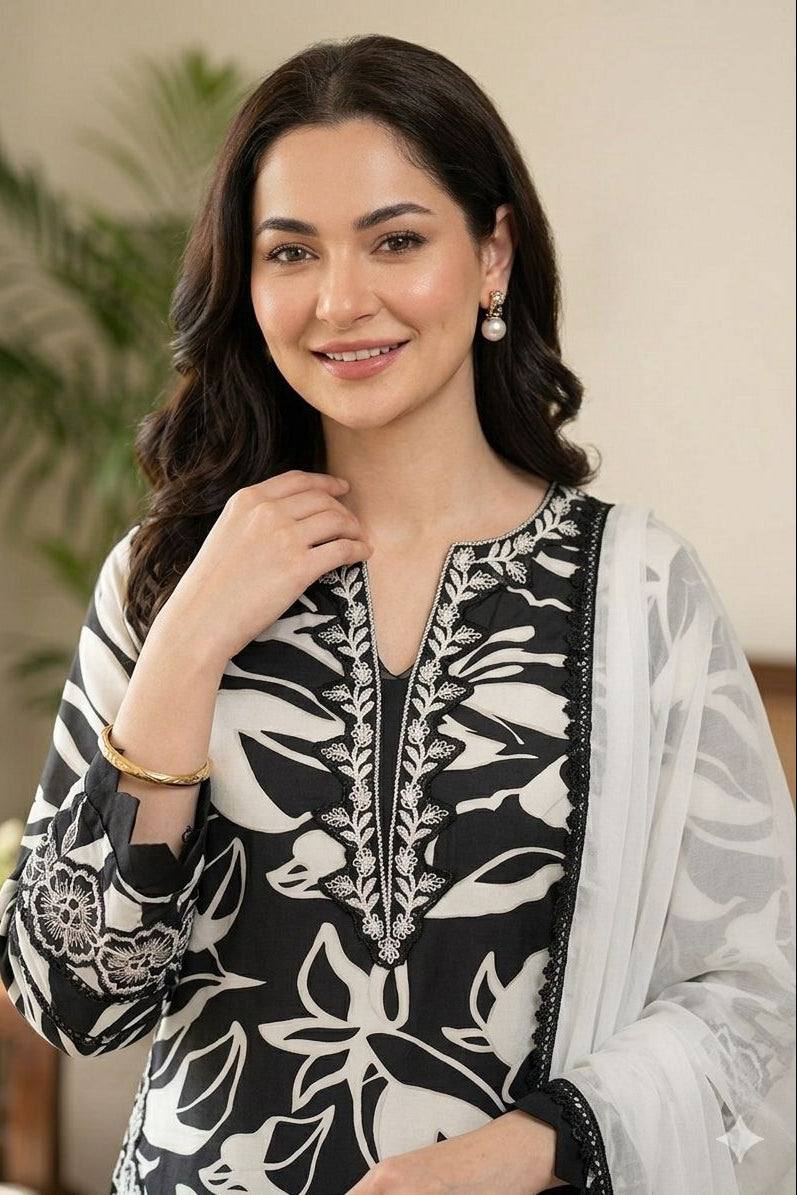 Noorika Printed Muslin Palazzo Suit Set