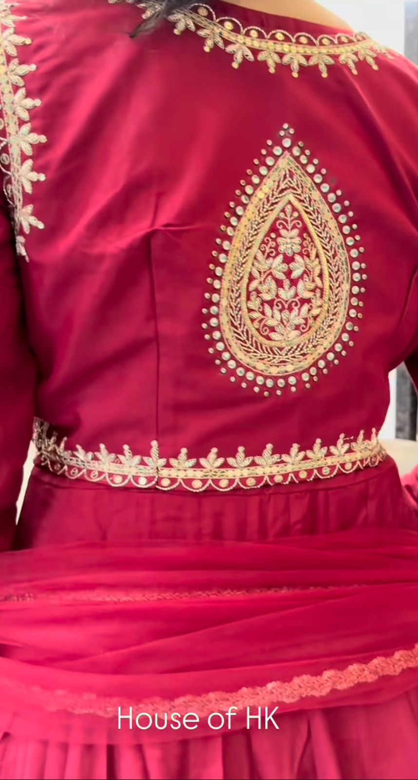 Raktanshi Roman Cotton Anarkali Palazzo Set with Koti