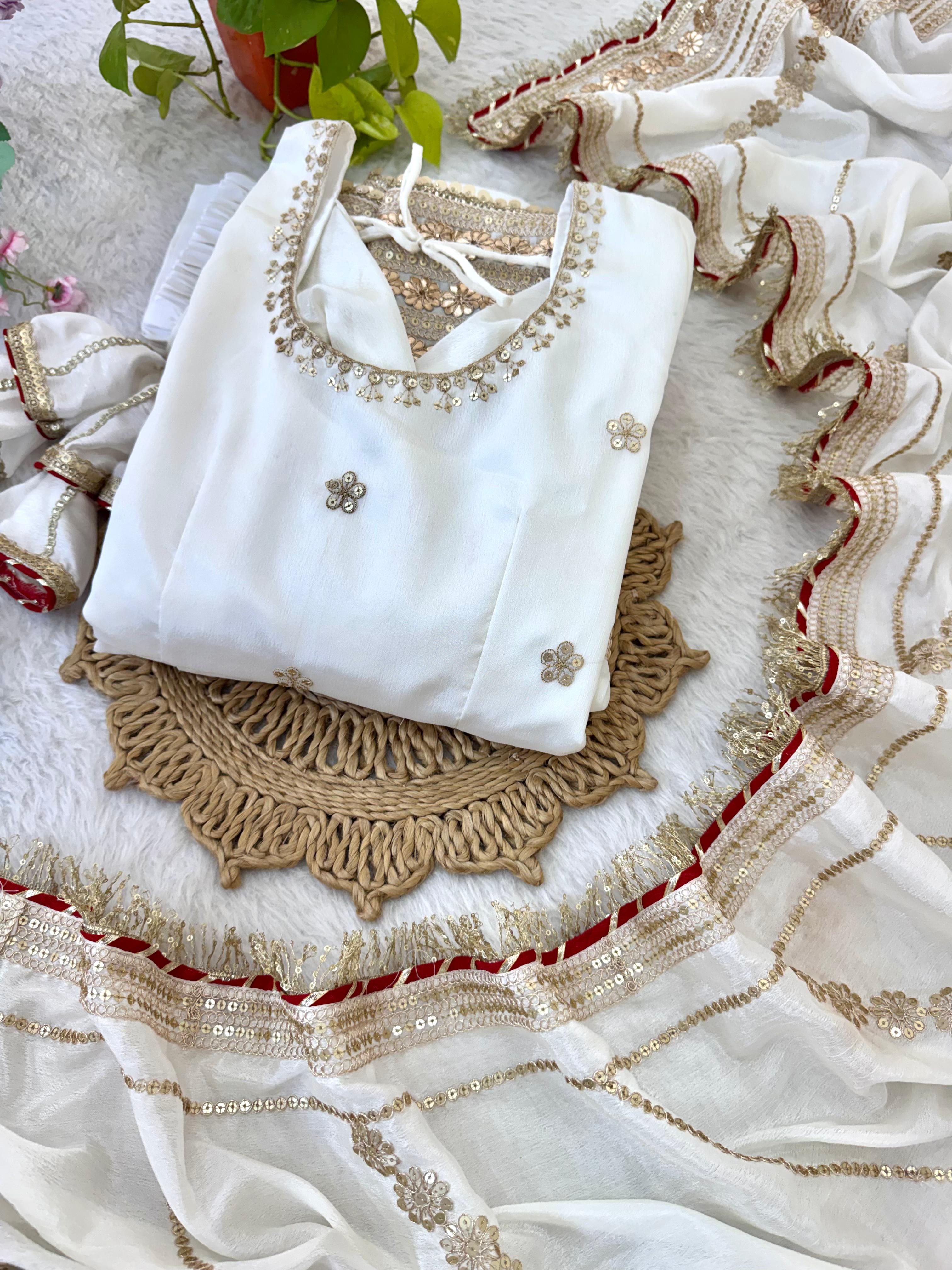 Agniraaj Chinon Silk Anarkali Set