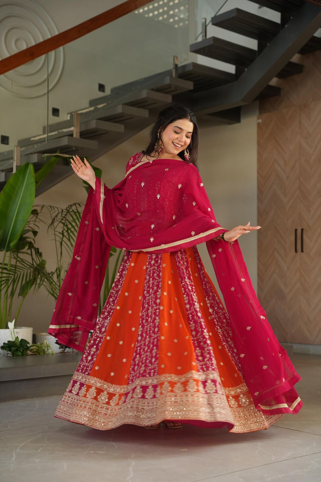 Surmayi Zari Sequins Embroidered Gown Set