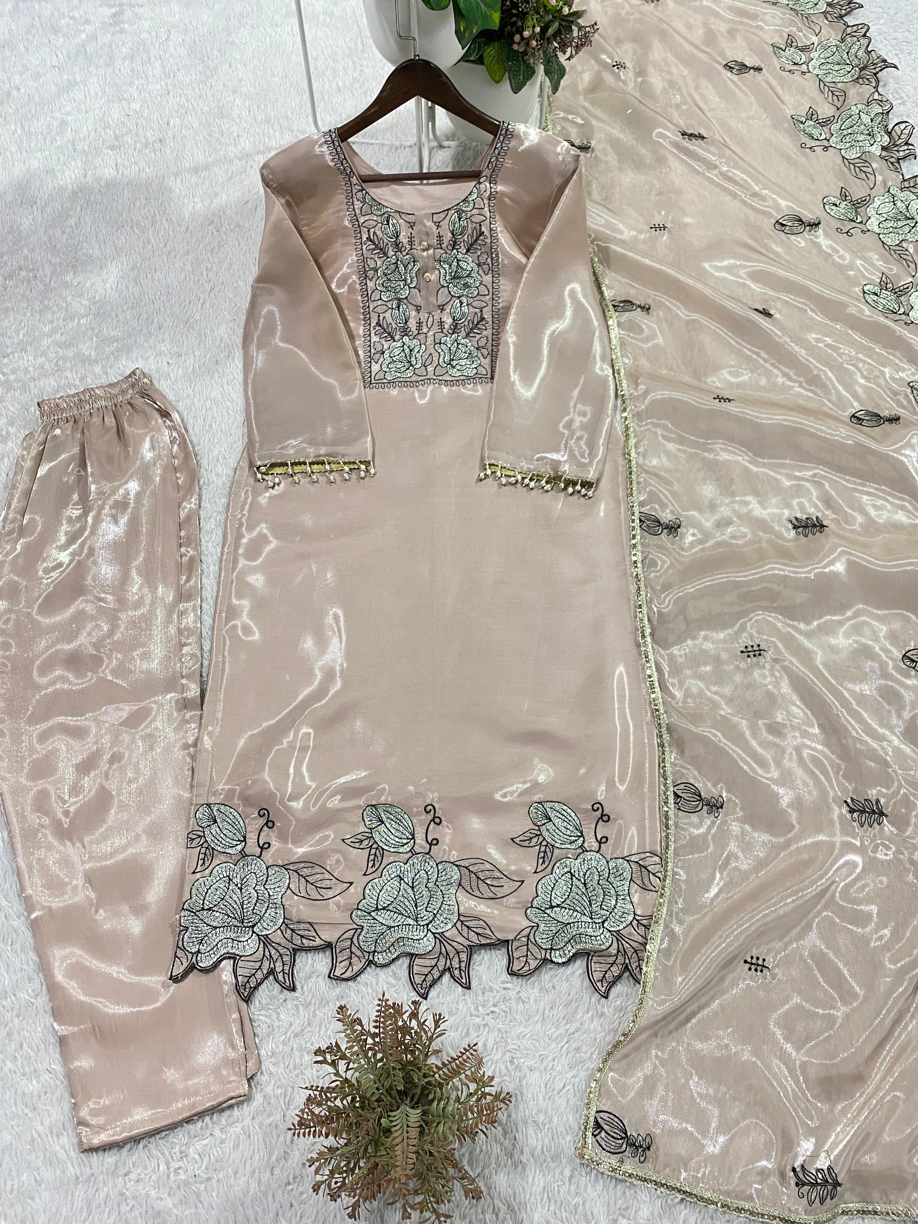 Noorjaal Cutwork Embroidered Suit Set