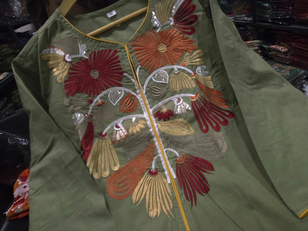 Mehervana Premium Embroidered Cotton Kurti Set