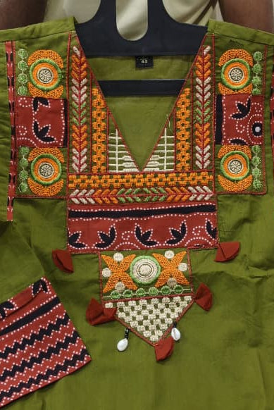 Raktima Dual Pocket Embroidered Cotton Suit Set