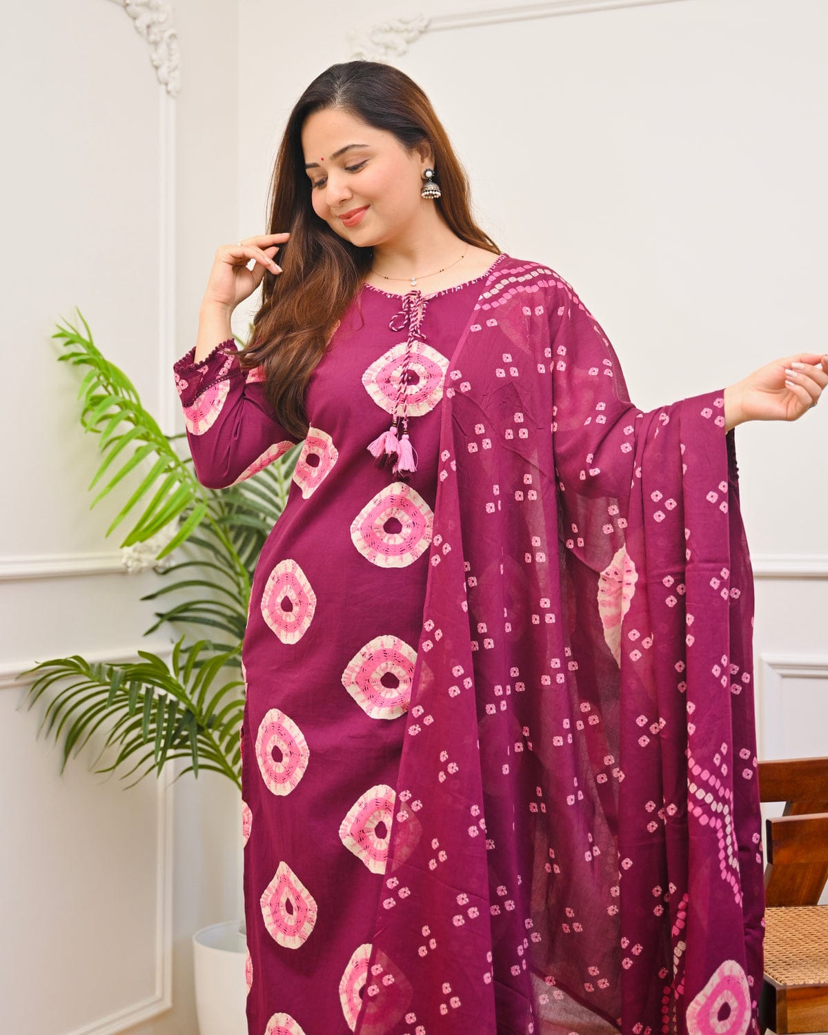 Prosin Print Cotton Straight Suit Set