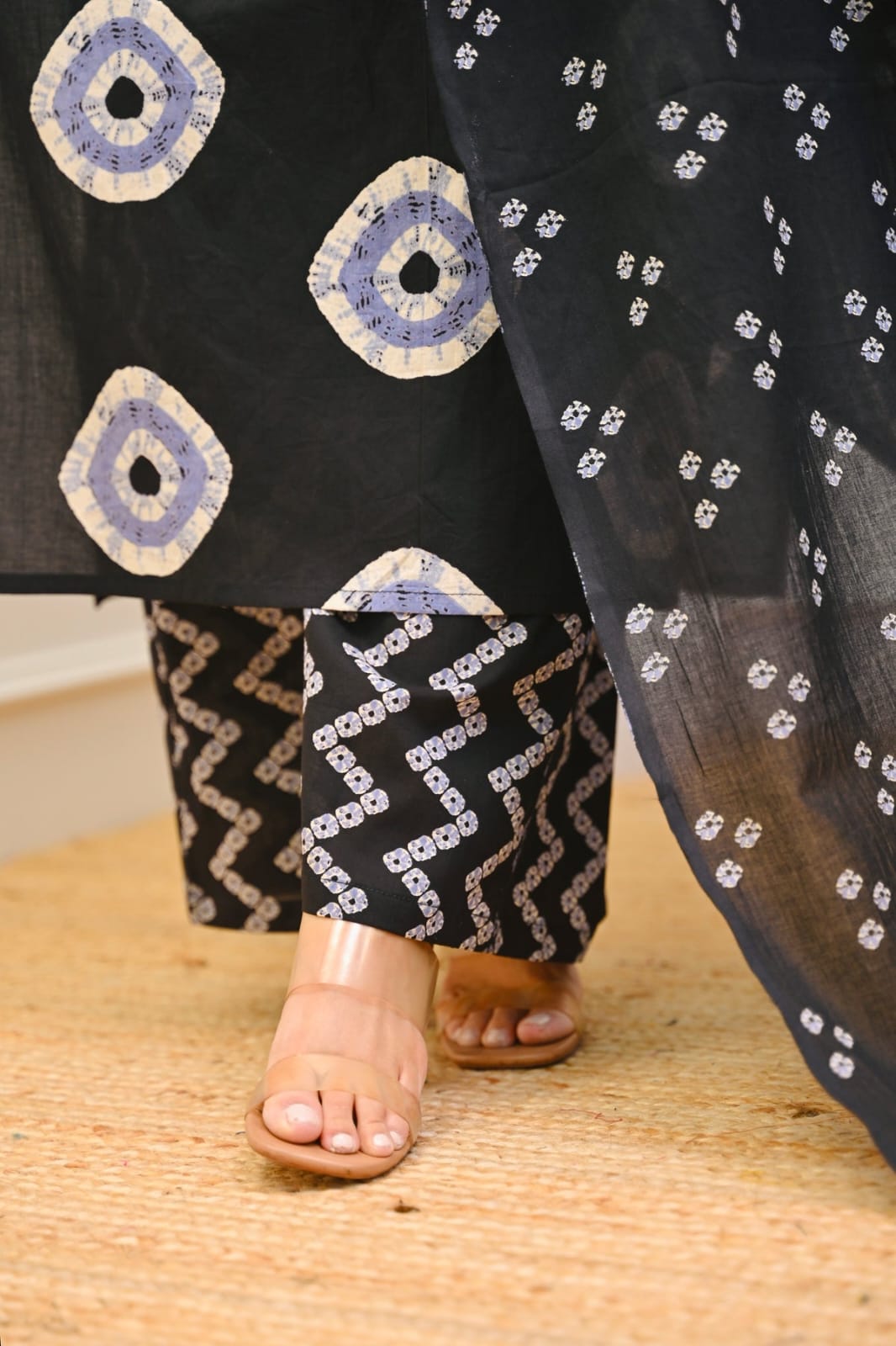 Prosin Print Cotton Straight Suit Set