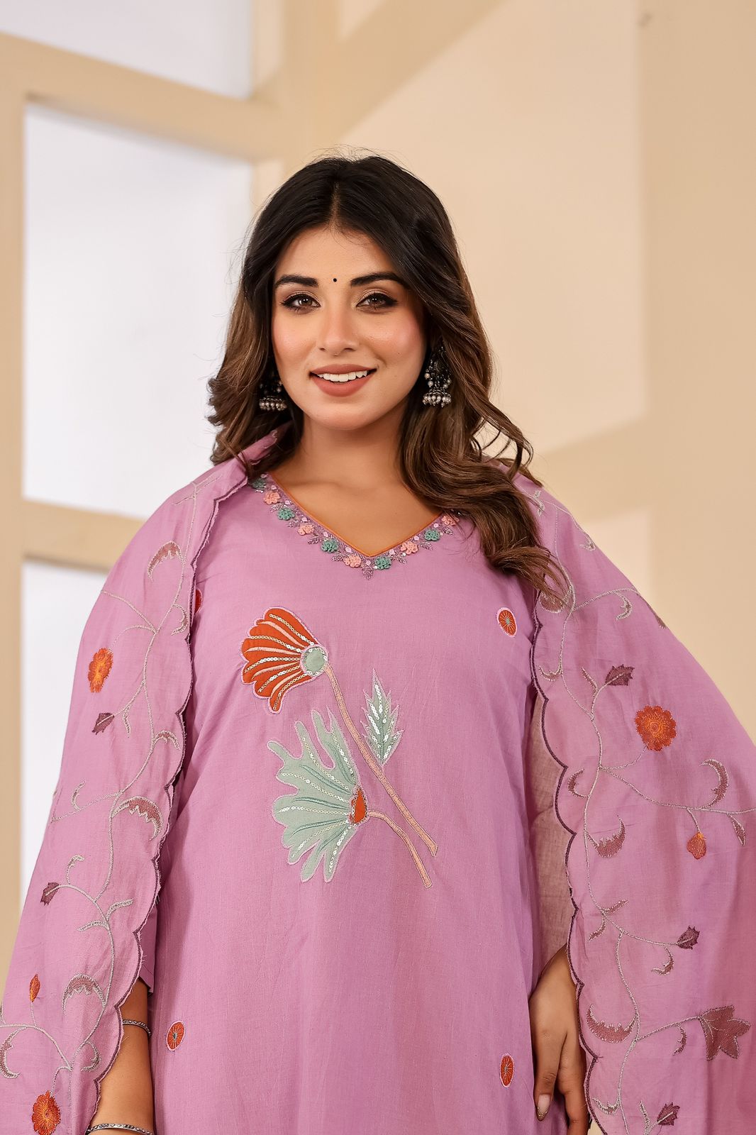 Lavanyara Handwork Embroidered Cotton Kurta Set