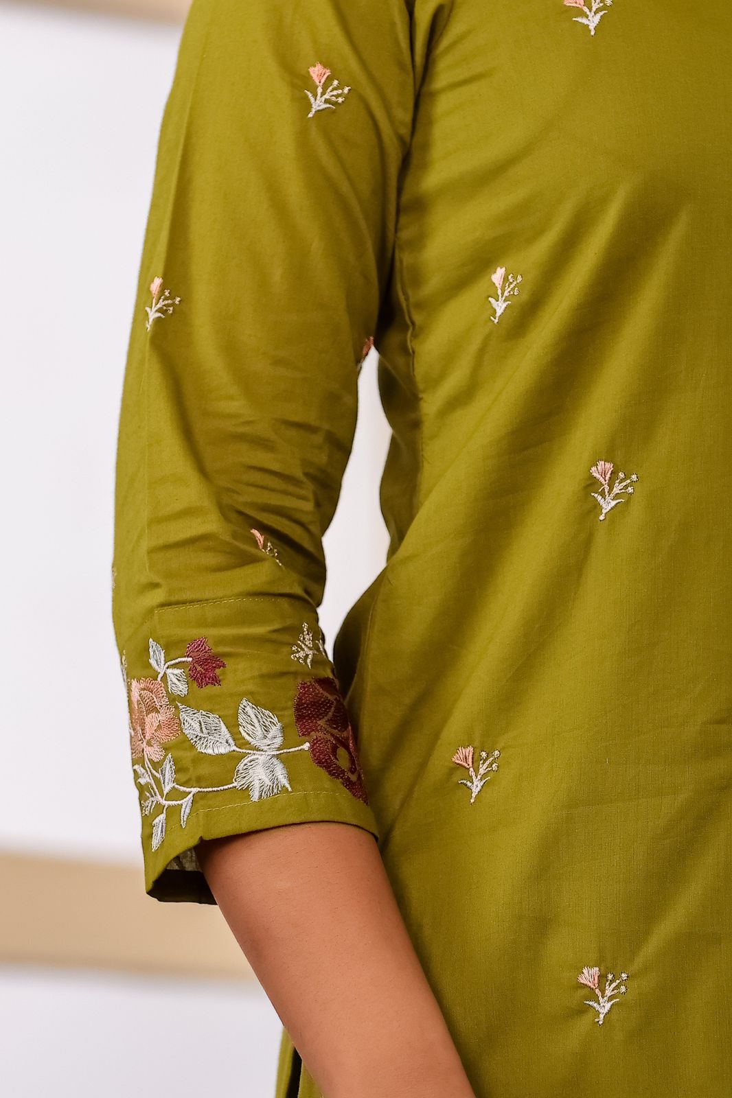 Kesarvani Handwork Embroidered Cotton Palazzo Set