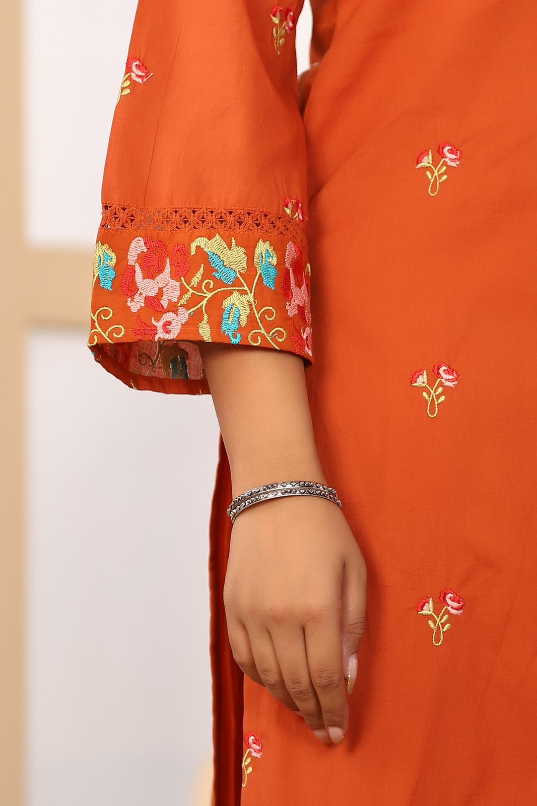 Kesarnika Handwork Embroidered Cotton Palazzo Set