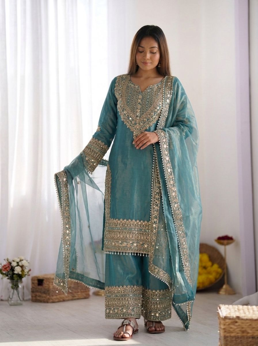 Neerjaara Embroidered Sharara Suit Set