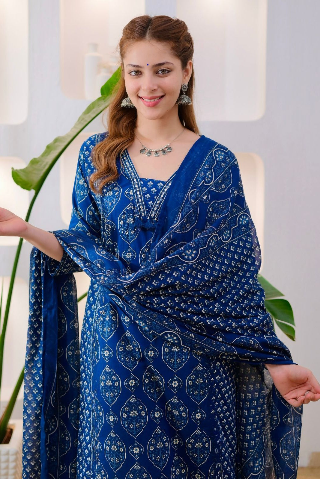 Madhurima Sanganeri Handwork Anarkali Set