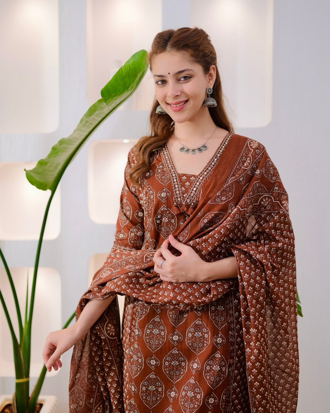Madhurima Sanganeri Handwork Anarkali Set