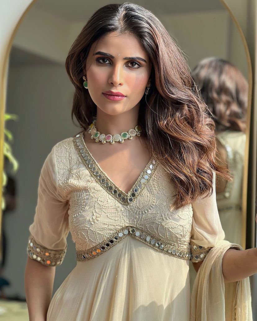 Noorika Mirror Chikankari Anarkali Gown Set