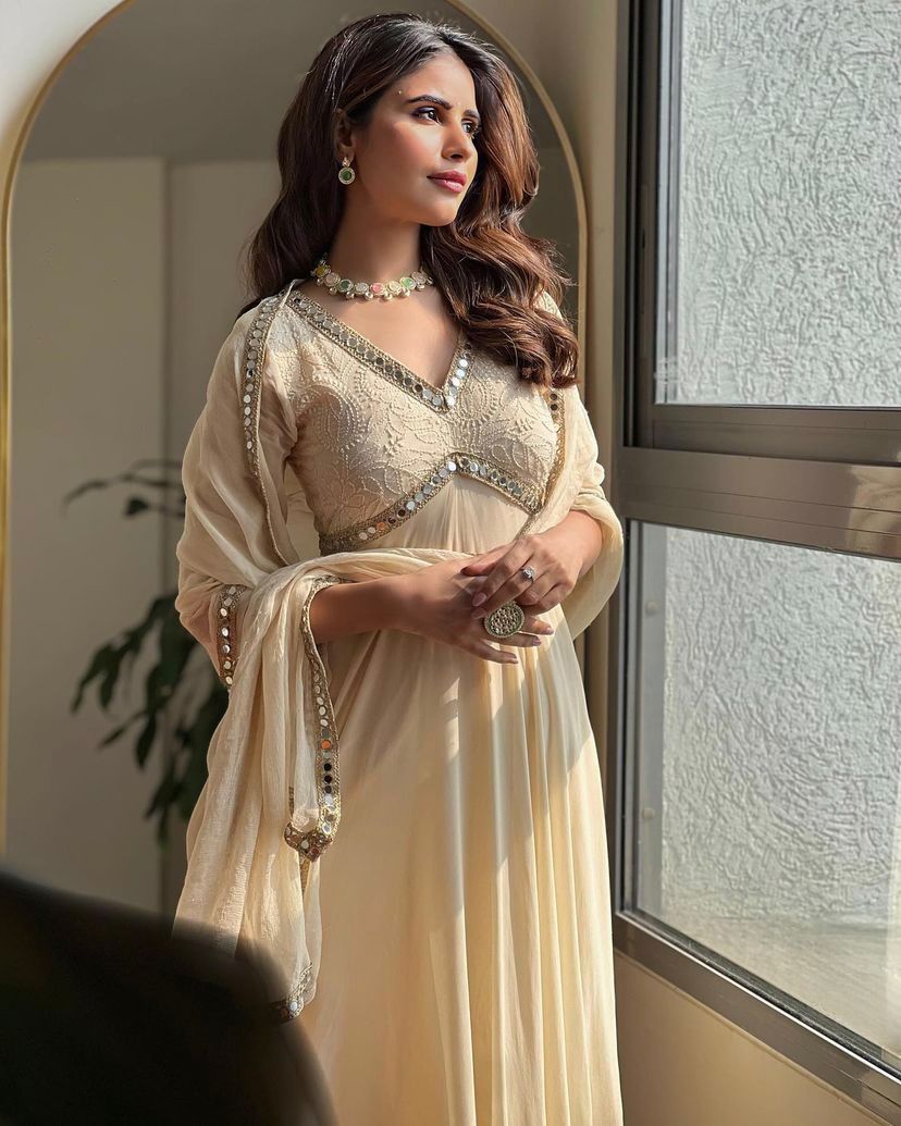Noorika Mirror Chikankari Anarkali Gown Set