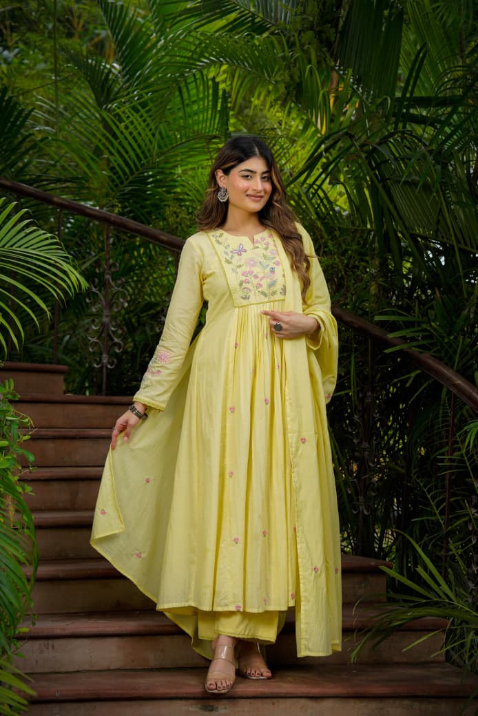 Gulrooh Embroidered Chanderi Silk Suit Set