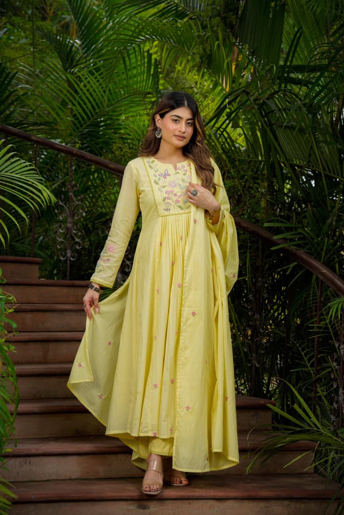 Gulrooh Embroidered Chanderi Silk Suit Set