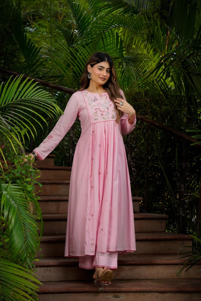 Gulrooh Embroidered Chanderi Silk Suit Set